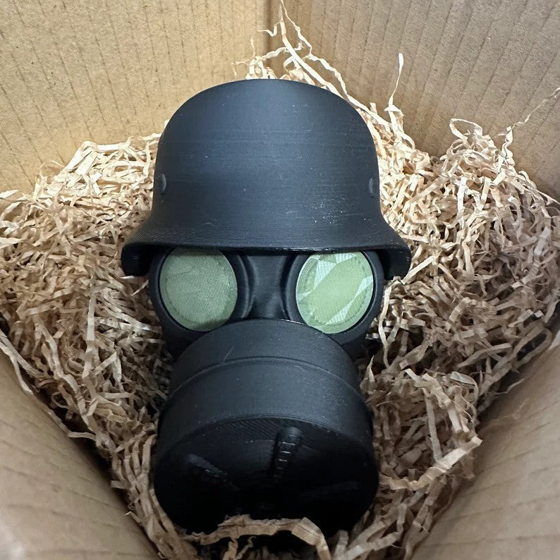 3D Printed Car Tail Mounted Gas Mask Ornament