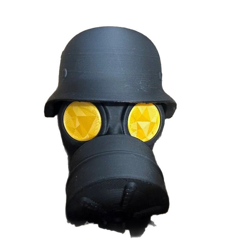 3D Printed Car Tail Mounted Gas Mask Ornament