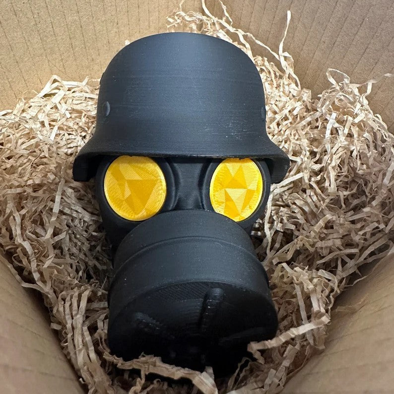 3D Printed Car Tail Mounted Gas Mask Ornament