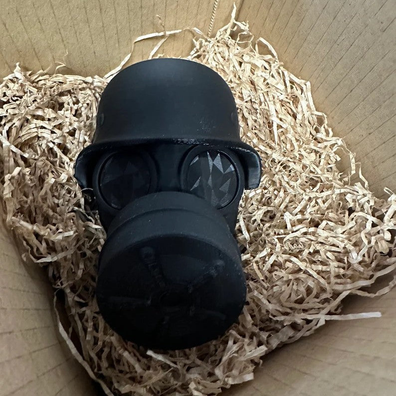 3D Printed Car Tail Mounted Gas Mask Ornament