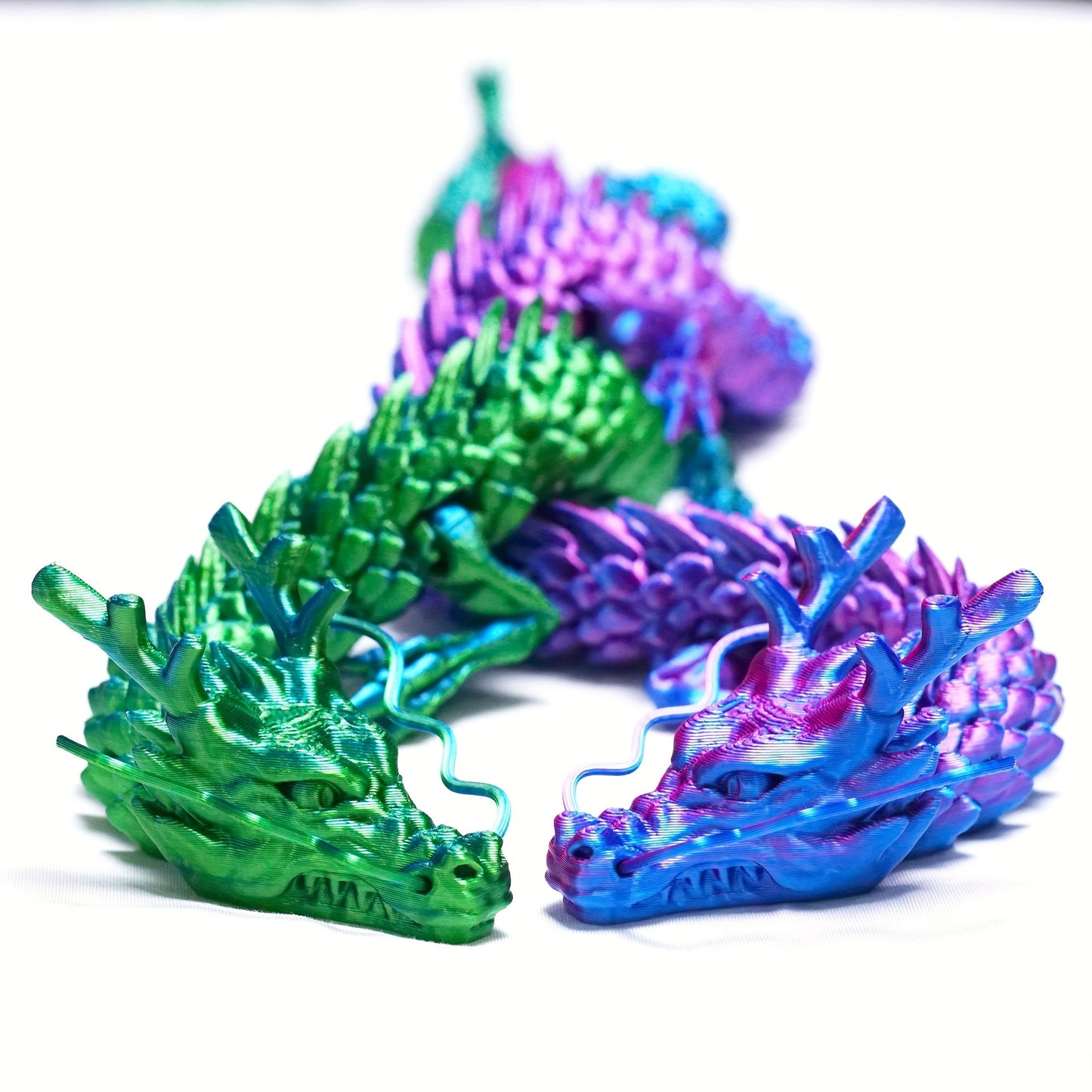 3D Printed Chinese Mythical Dragon Figures