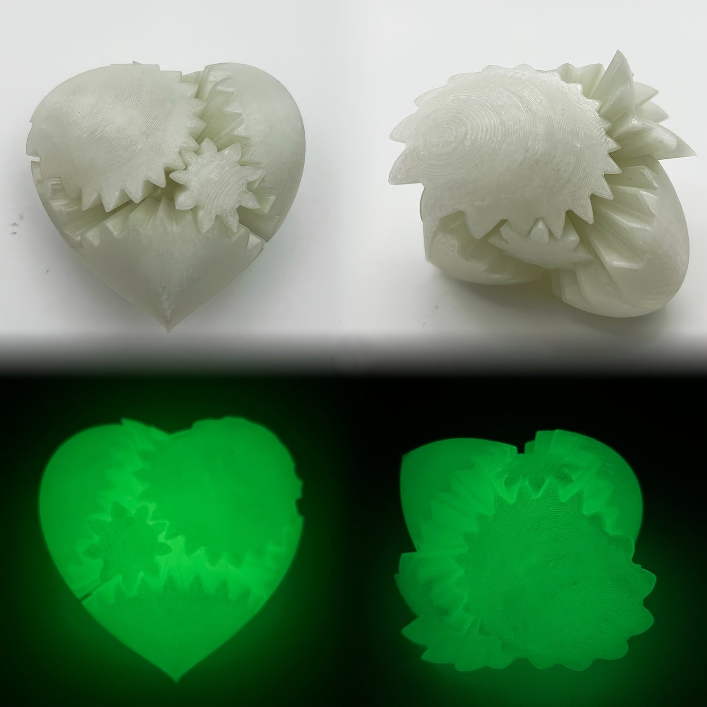 3D Printed Gradient Heart Gear Ball