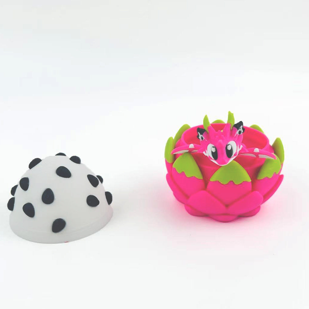 3D Printed Simulated Dragon Fruit Dragon Egg