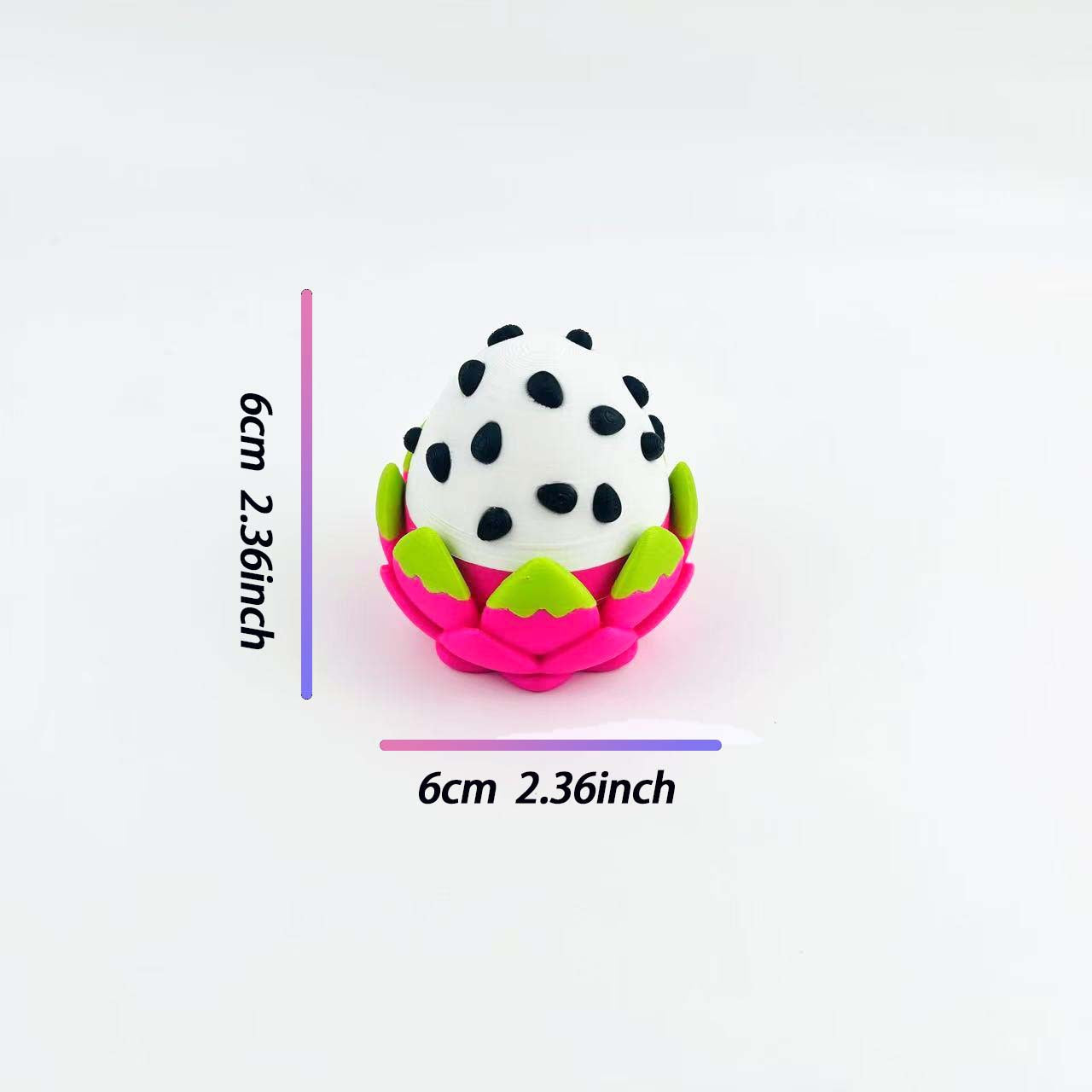 3D Printed Simulated Dragon Fruit Dragon Egg