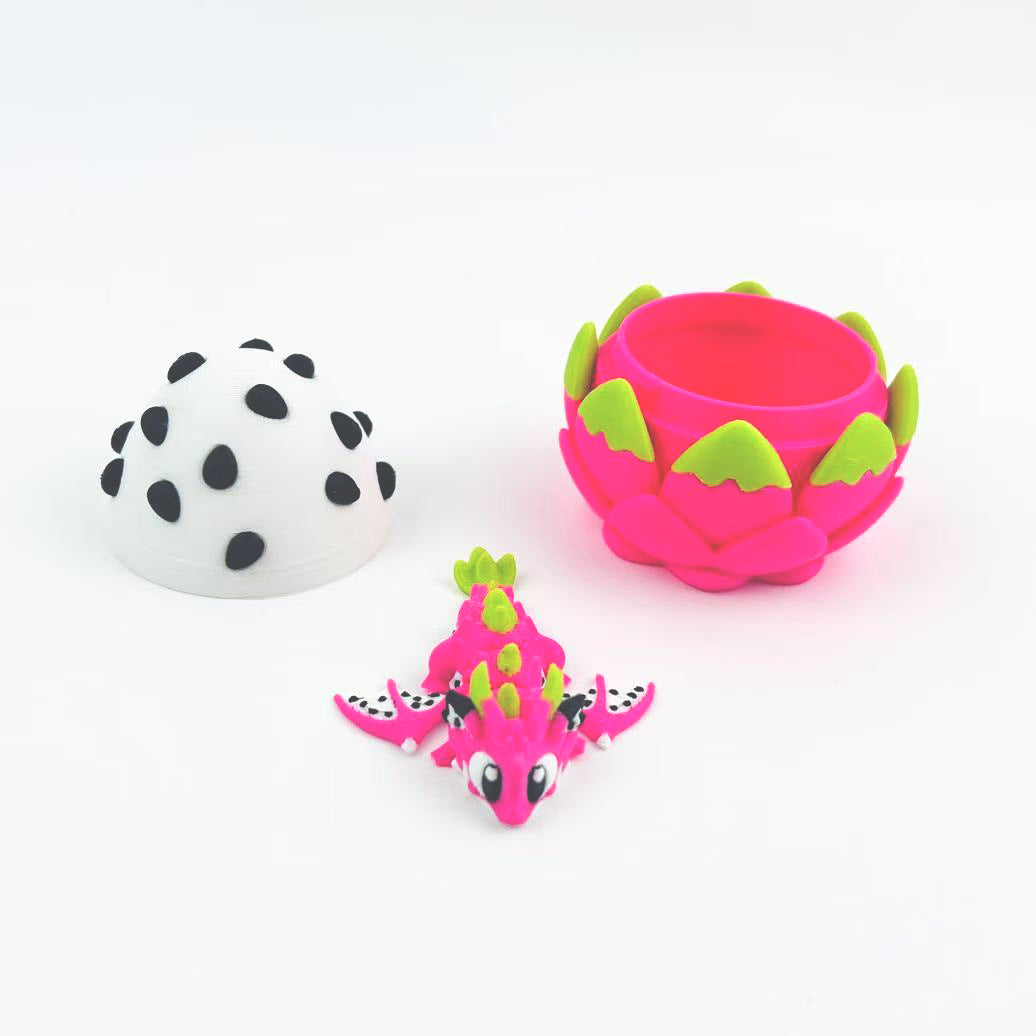 3D Printed Simulated Dragon Fruit Dragon Egg