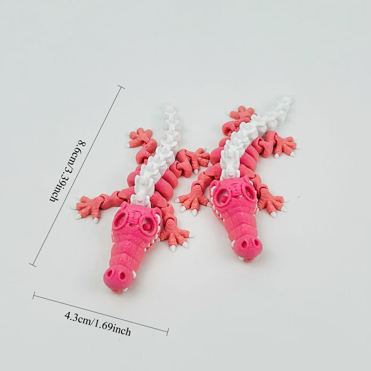 3D Printed Skeleton Crocodile Ornament
