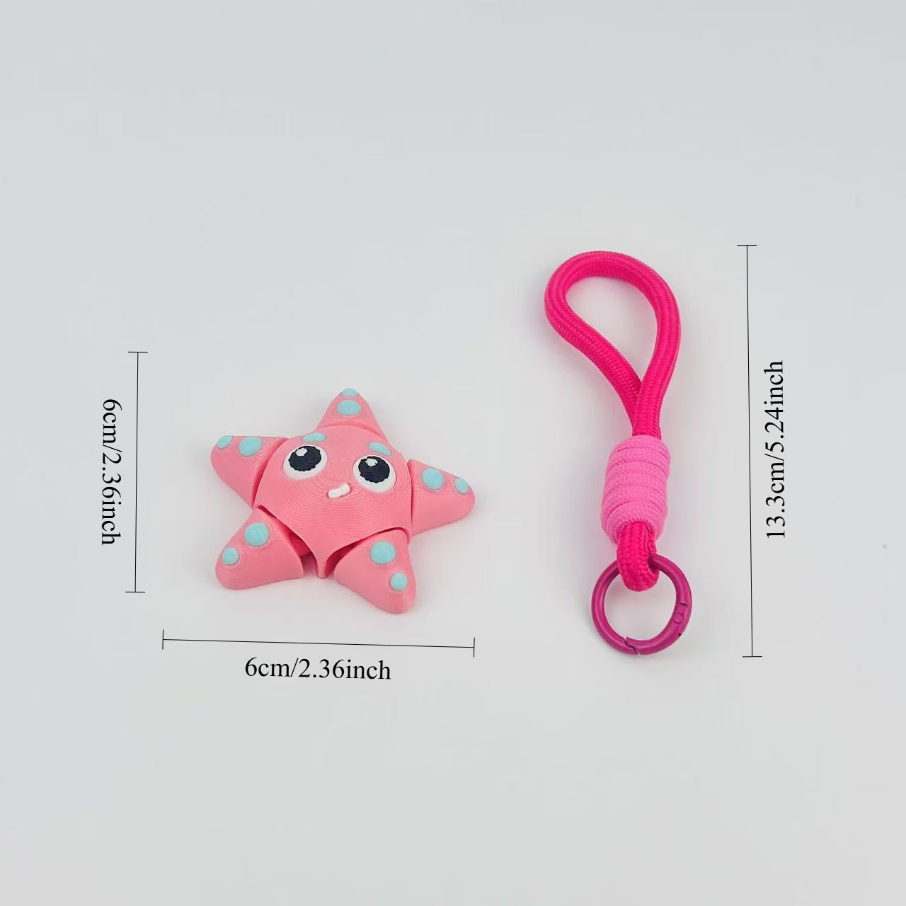 3D Printed Starfish Keychain