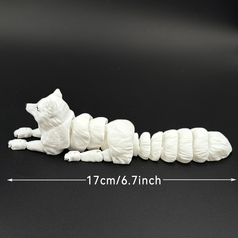 3D Printed White Fox Figurine