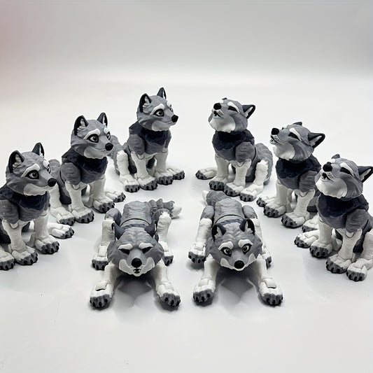 1pc 3D Printed Wolf Model