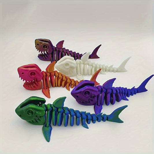 3D Movable Fish Joint Shark Skull Toy