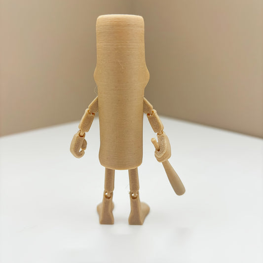 3D Printed Articulated Barrel Doll