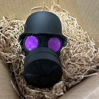 3D Printed Car Tail Mounted Gas Mask Ornament