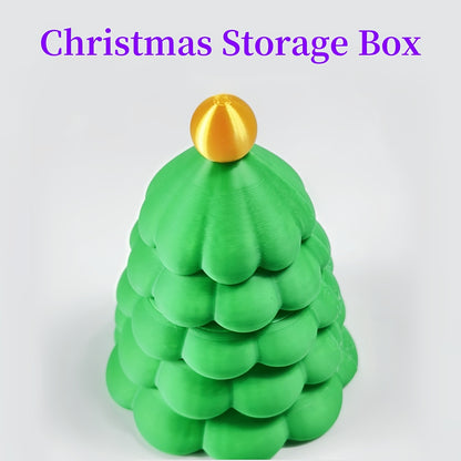 3D Printed Christmas Tree-Shaped Storage Box