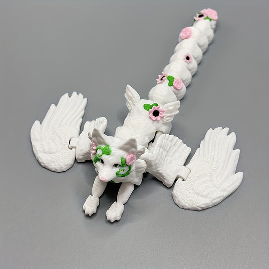 3D Printed Enchanting Lucky Flower Fox Figurine