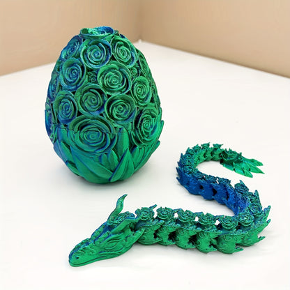 3D Printed Floral Snake Egg Model Ornament