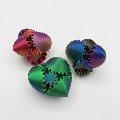 3D Printed Gradient Heart Gear Ball