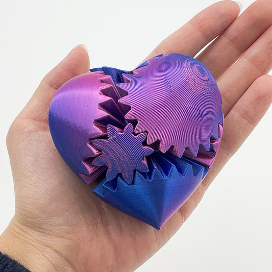 3D Printed Gradient Heart Gear Ball