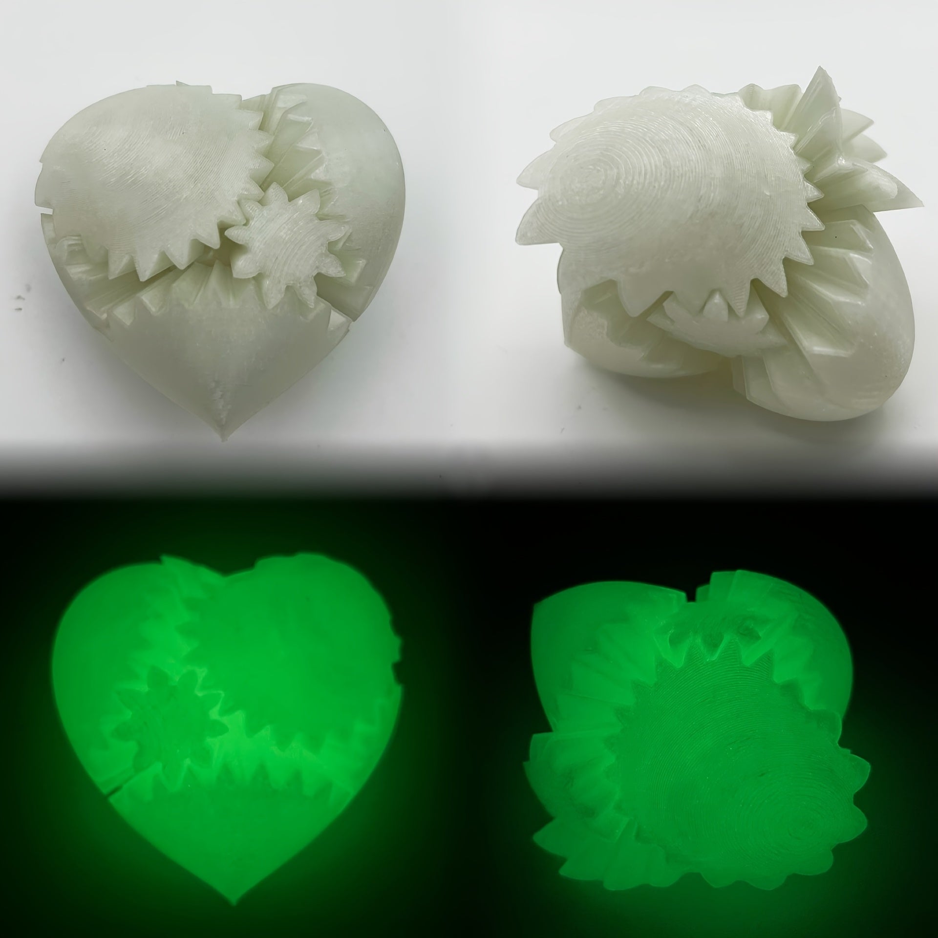 3D Printed Gradient Heart Gear Ball