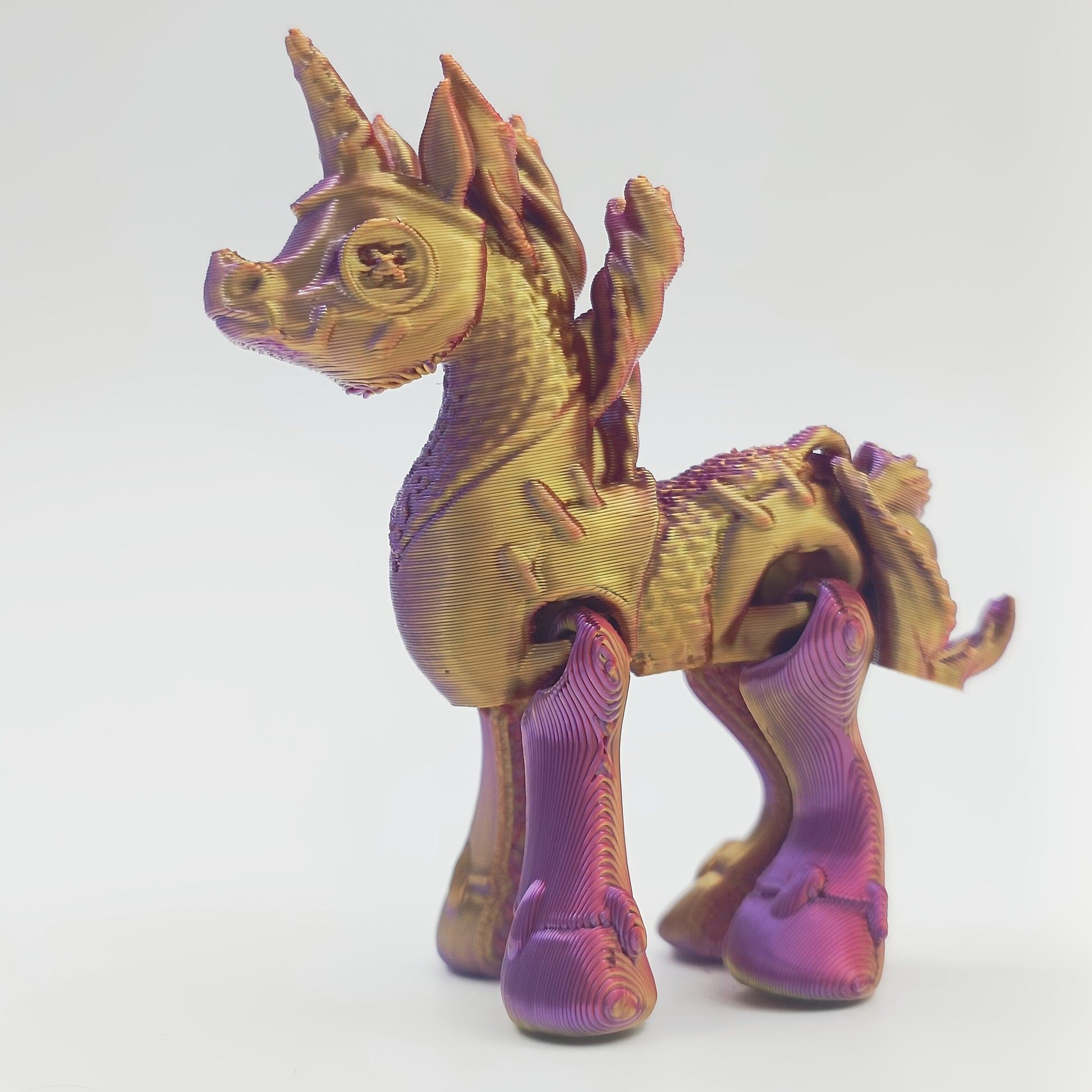 3D Printed Gradient Unicorn Model