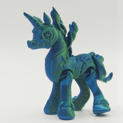 3D Printed Gradient Unicorn Model