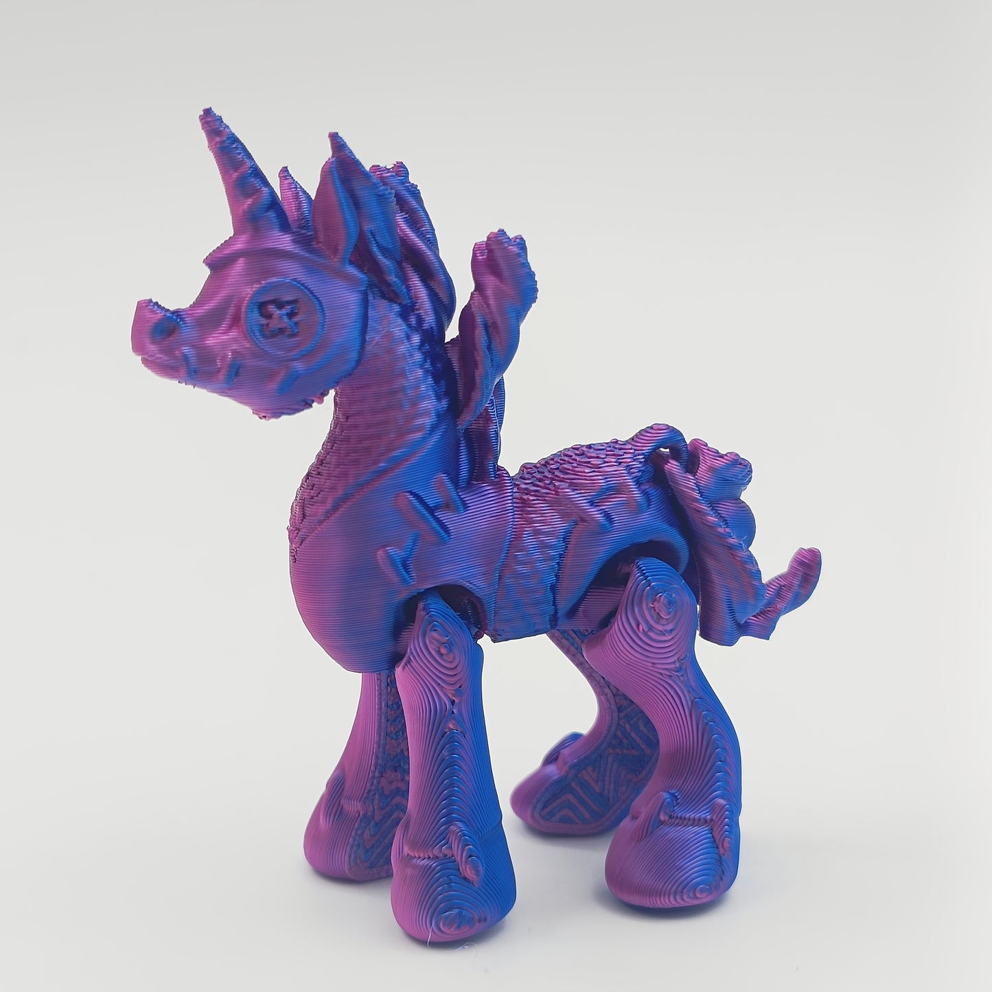 3D Printed Gradient Unicorn Model