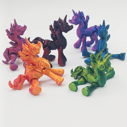 3D Printed Gradient Unicorn Model