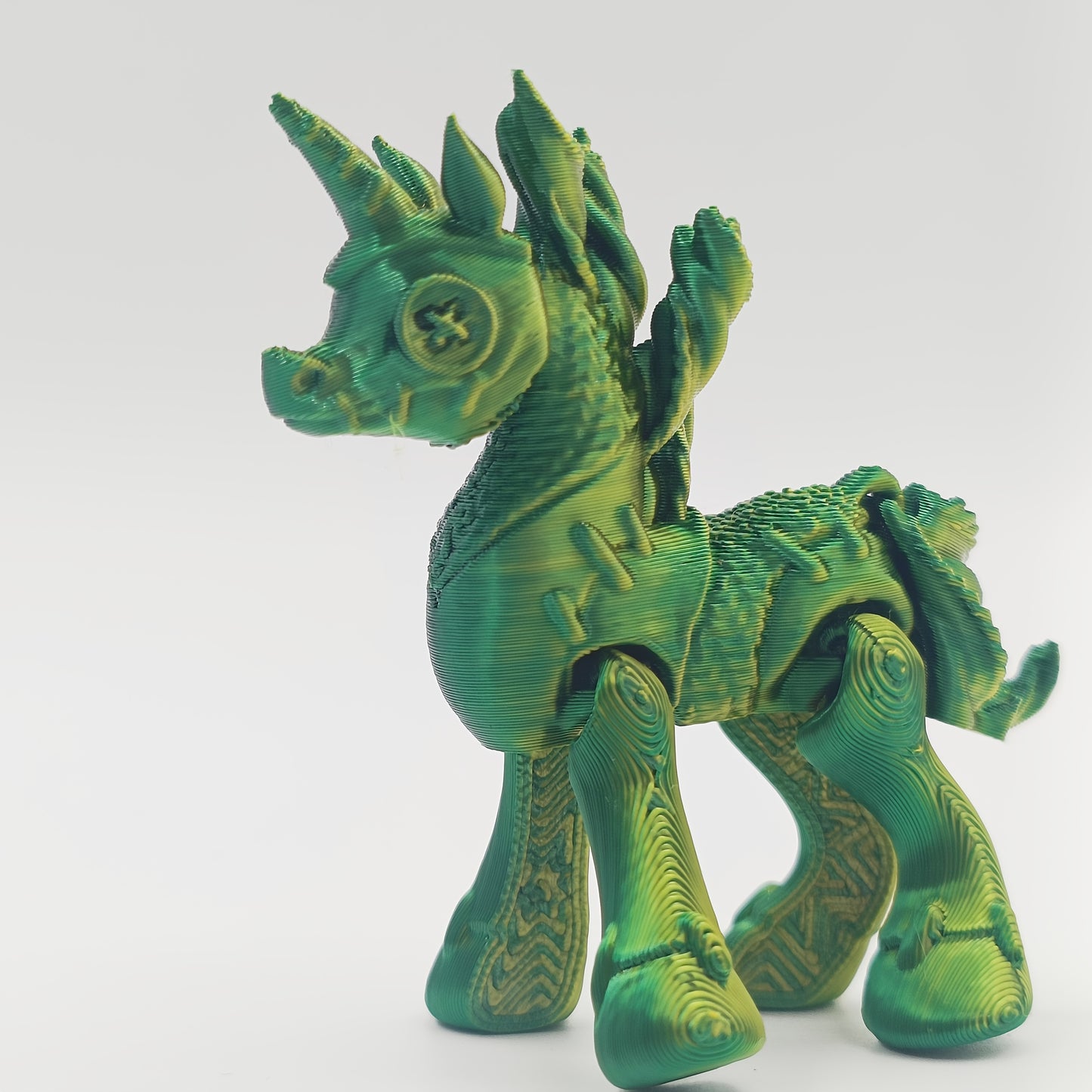 3D Printed Gradient Unicorn Model