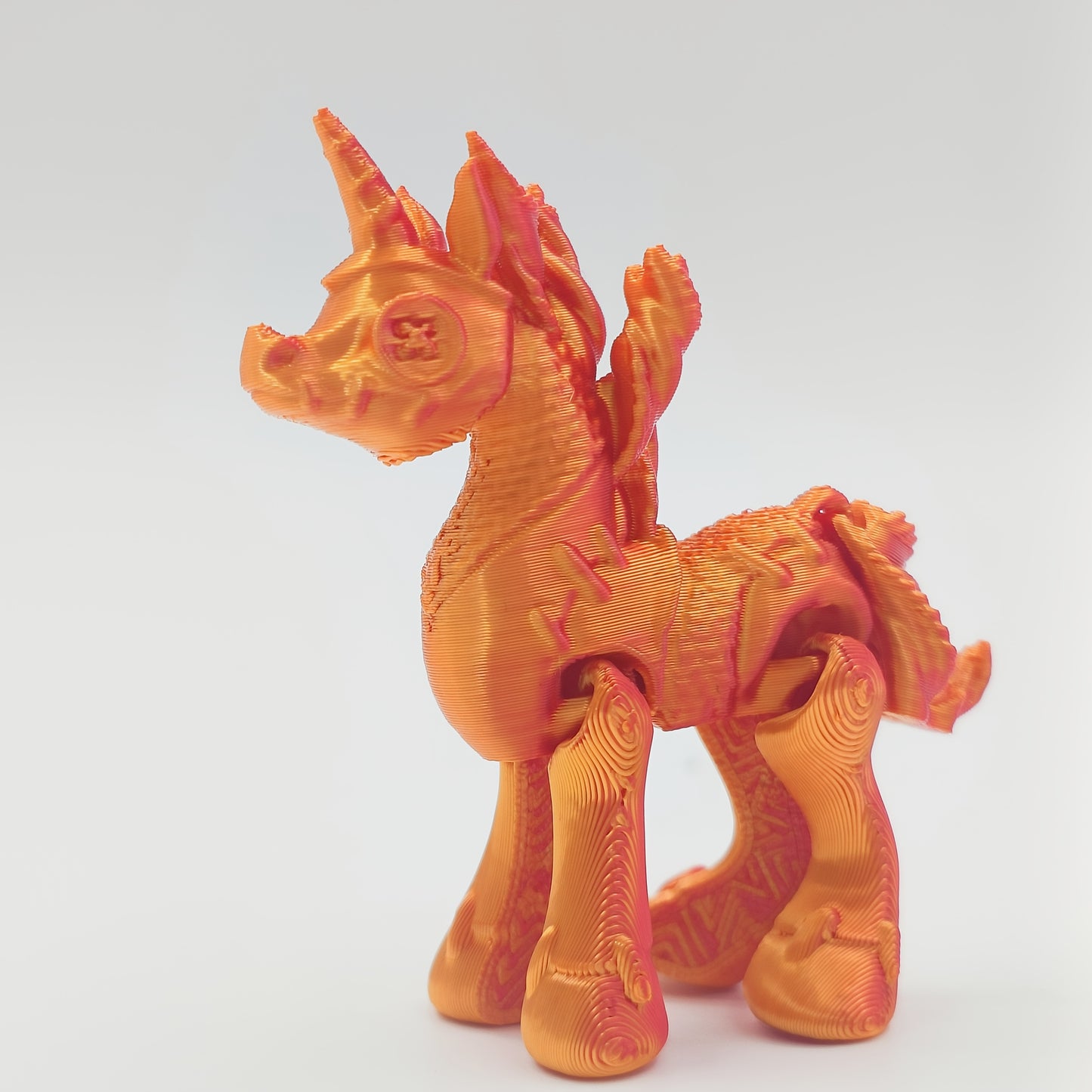 3D Printed Gradient Unicorn Model