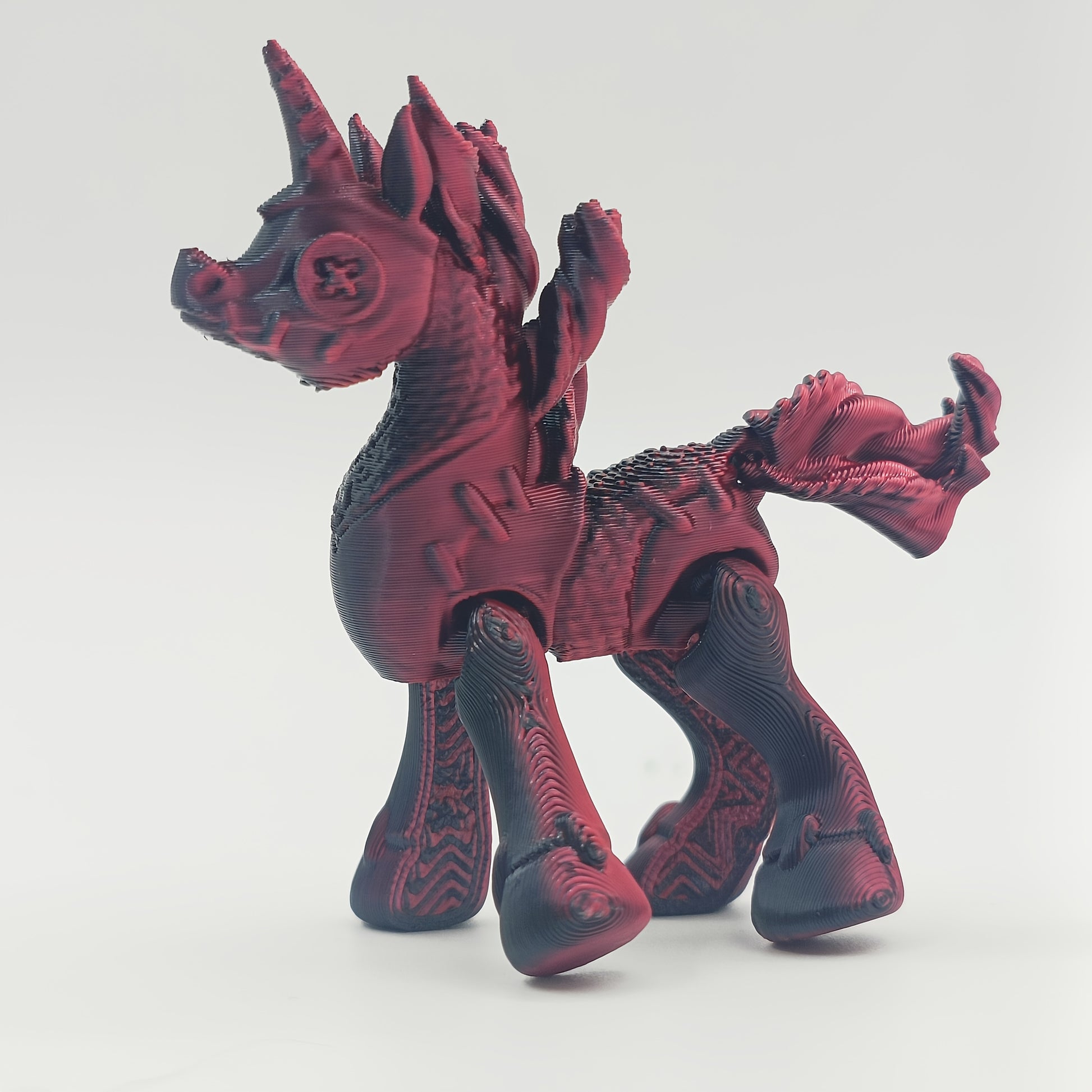 3D Printed Gradient Unicorn Model