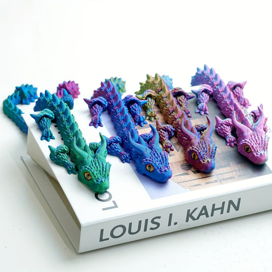 3D Printed Horned Dragon Figurines