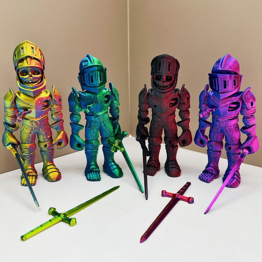 3D Printed Skeleton Knight Statues
