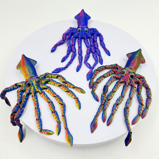 3D Printed Squid Octopus Ornaments Decorative