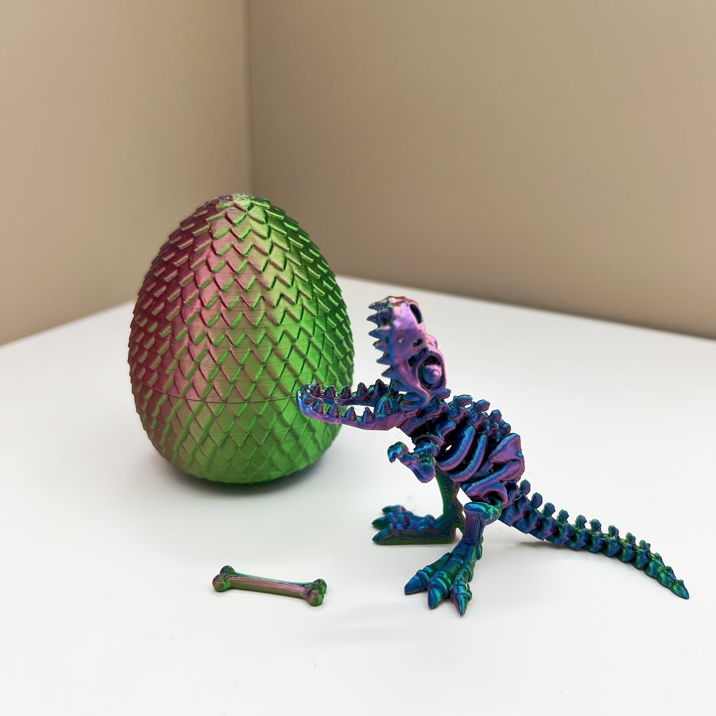 3D Printed Tyrannosaurus Rex and Egg