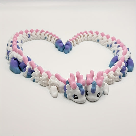 3D Printed Colorful Interlinked Dragon Statue