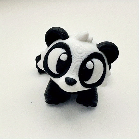 Colorful 3D Printed Fun Big-eyed Bear Statue